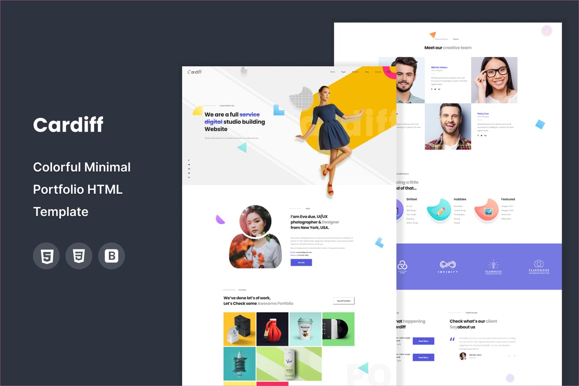 Template Website Minimalis Cardiff: Solusi Kreatif untuk Portofolio Anda