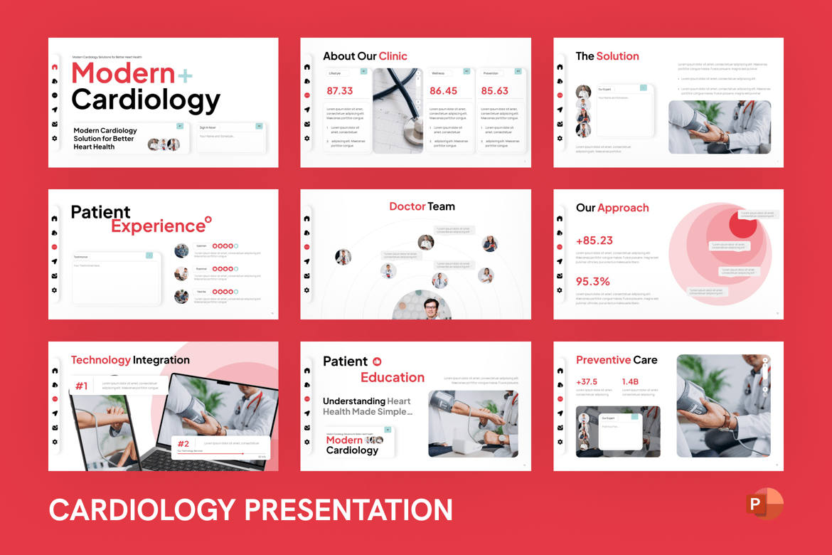 Template PowerPoint Kardiologi yang Menarik dan Informatif