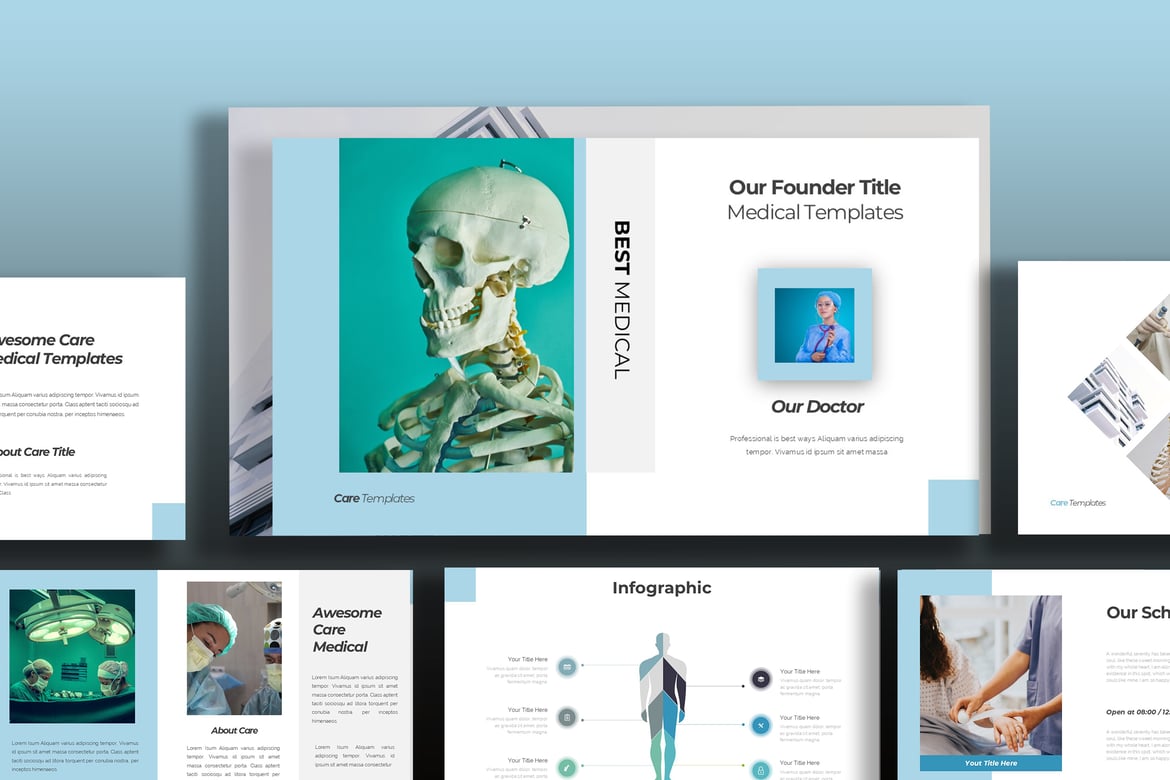Template Presentasi PowerPoint Medis yang Modern dan Kreatif