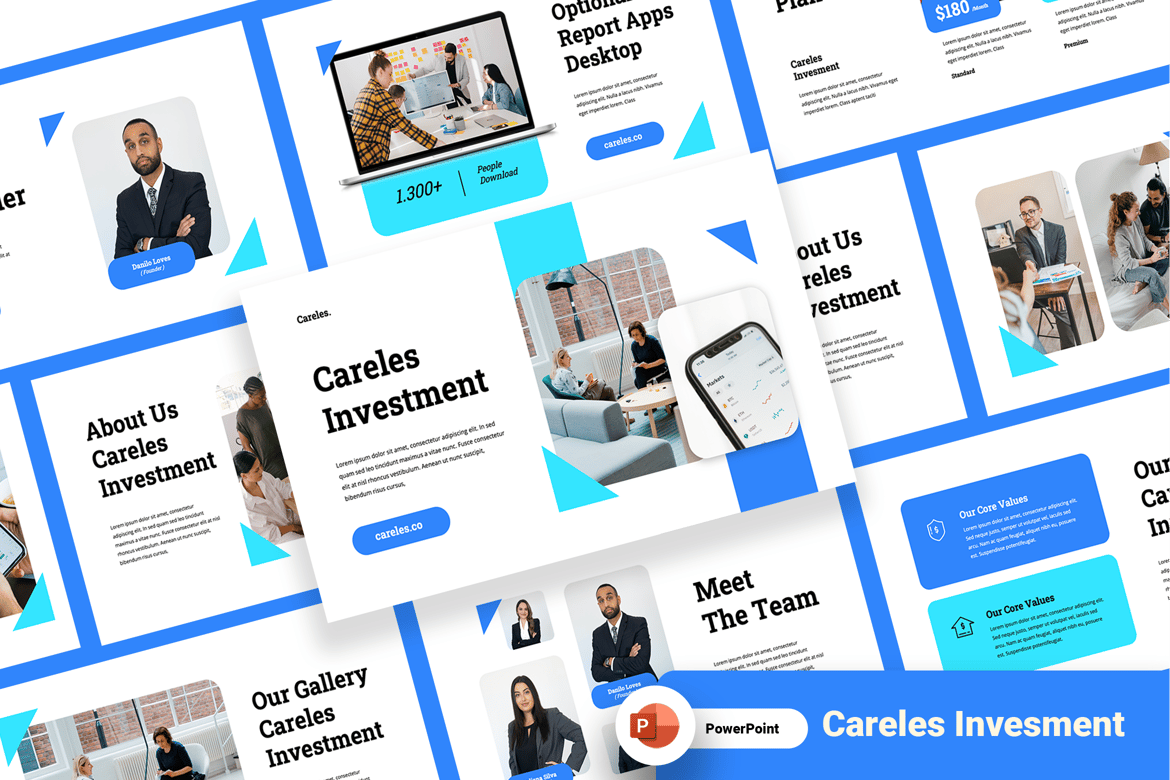 Template PowerPoint Careles untuk Investasi Bisnis yang Menarik
