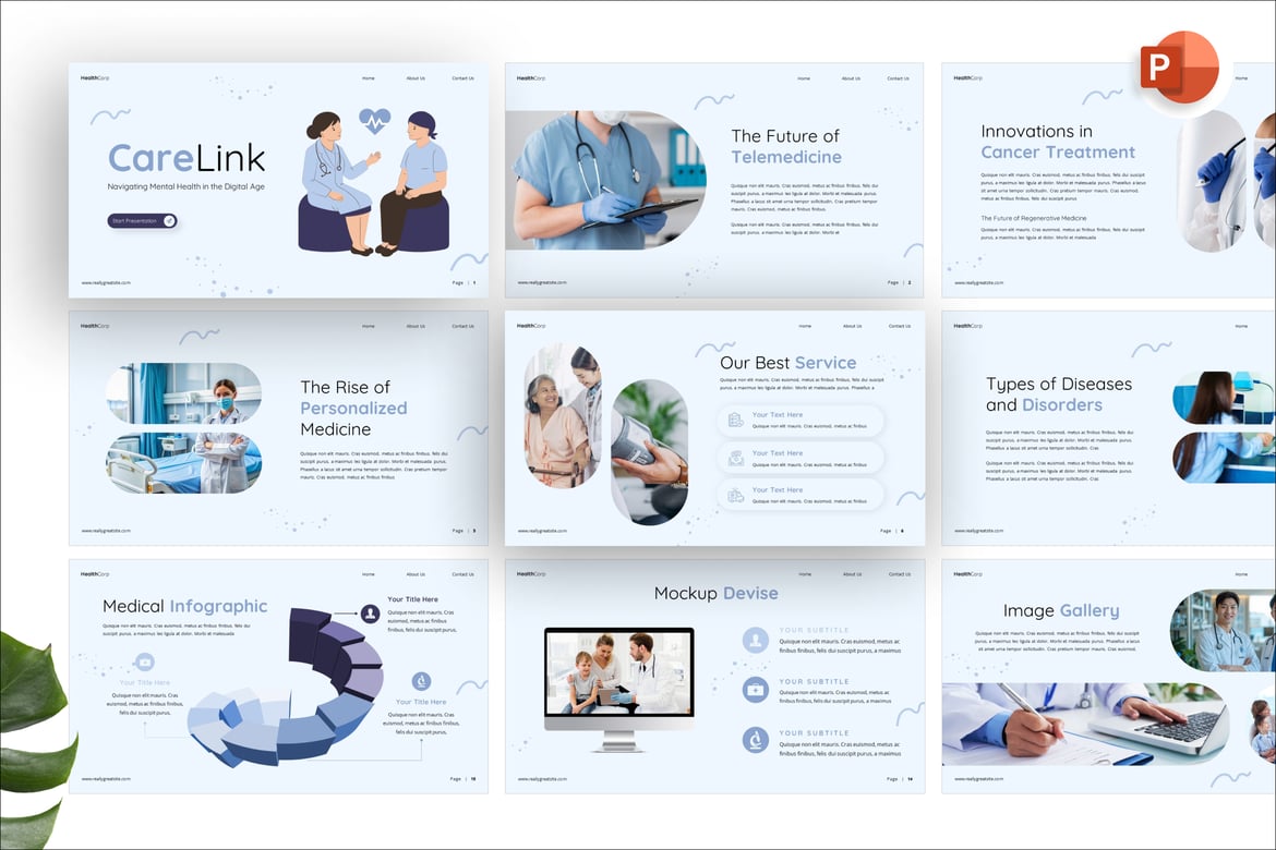 Template Presentasi Medis CareLink yang Mengubah Cara Anda Berenovasi Presentasi