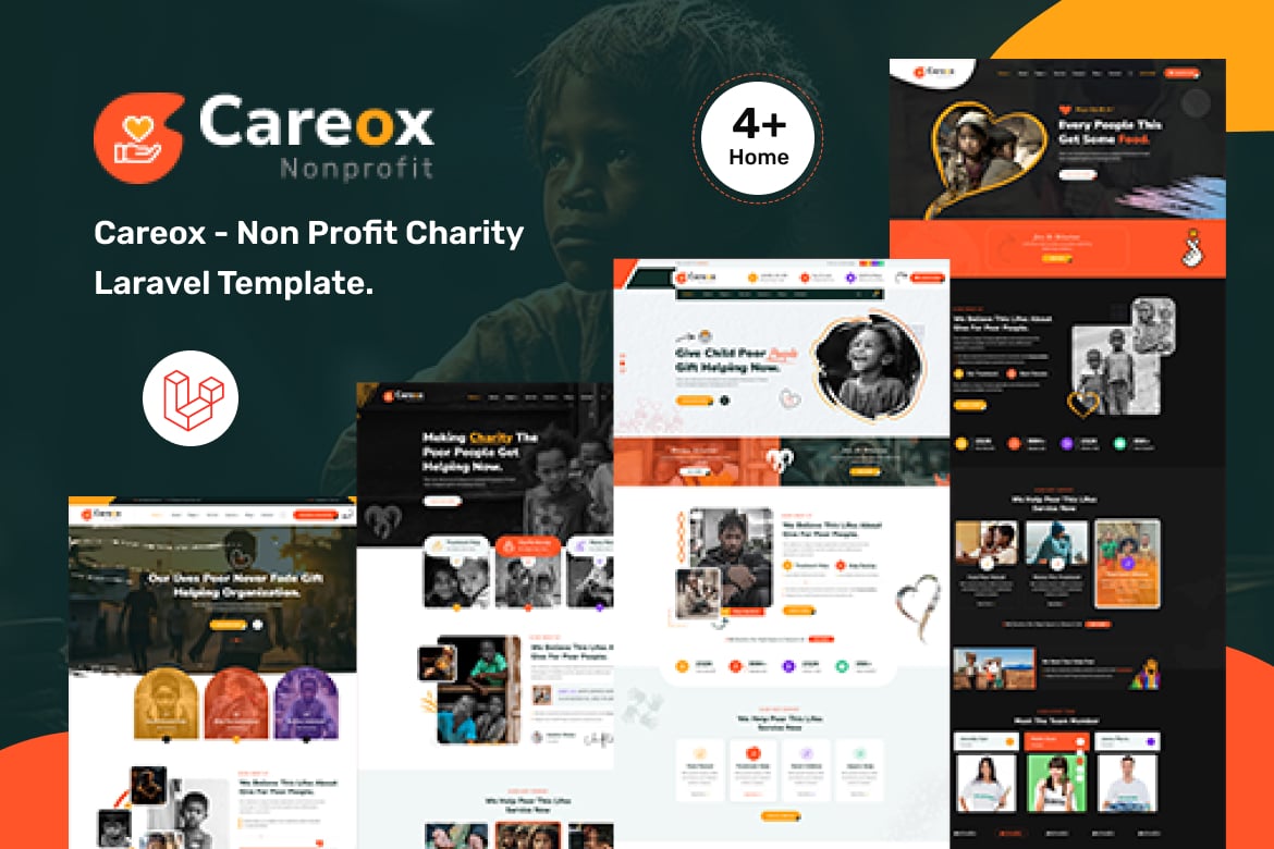 Template Website Charity Non Profit Careox - Solusi Ideal untuk Organisasi Anda