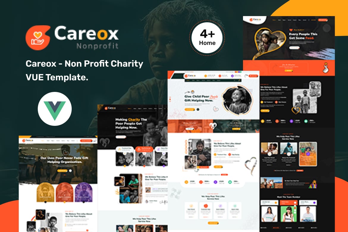 Careox - Template Website Amal Nonprofit yang Modern dan Menarik