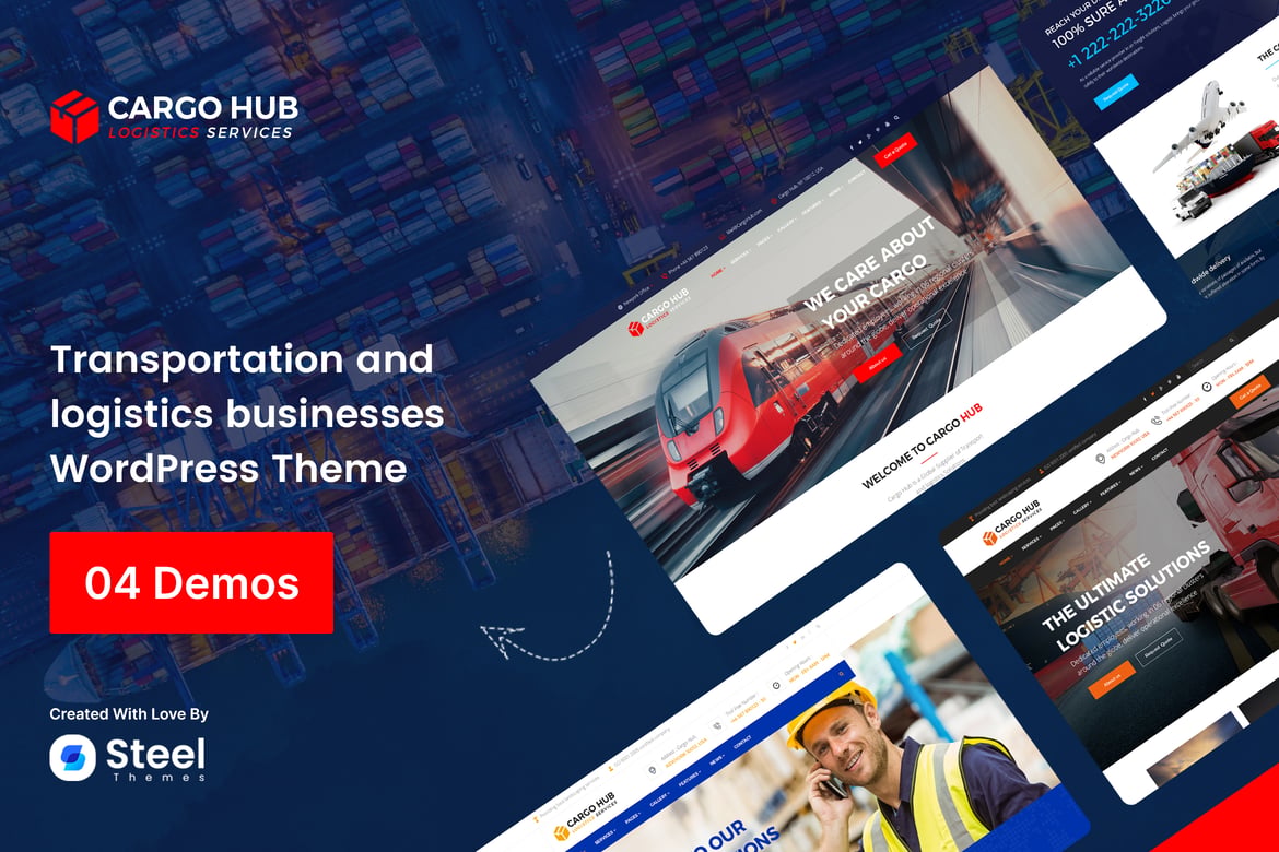Cargo HUB - Tema WordPress untuk Logistik dan Transportasi yang Fleksibel