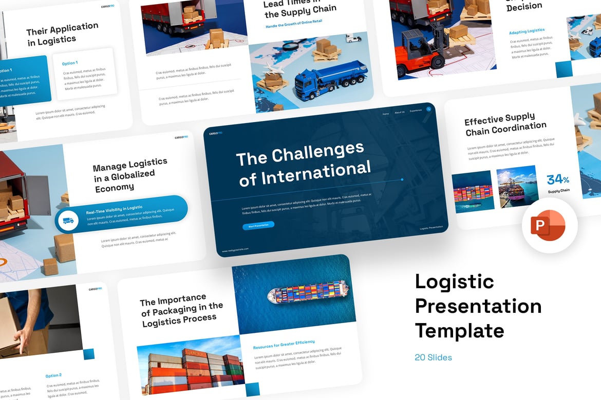 Template PowerPoint Cargopro untuk Presentasi Bisnis yang Menarik