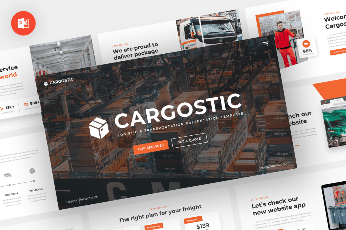 Cargostic - Template Powerpoint Logistik yang Modern dan Profesional