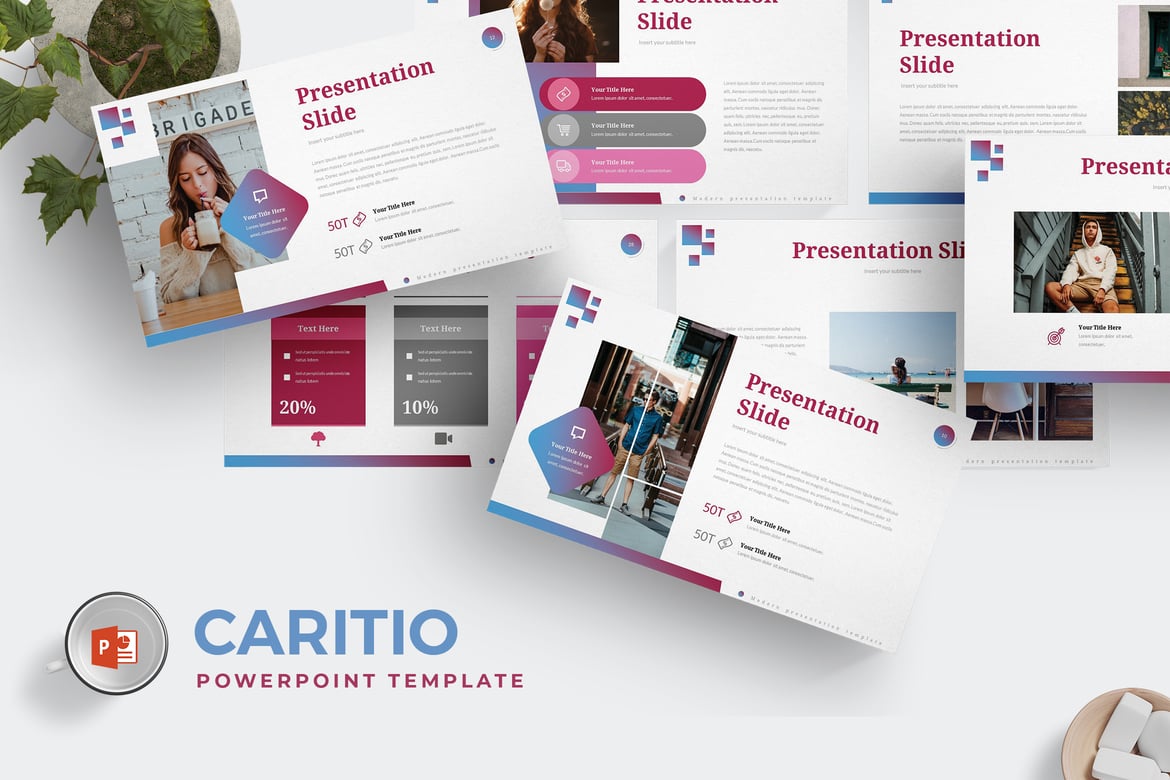 Caritio - Template Powerpoint Multiwarna yang Menarik