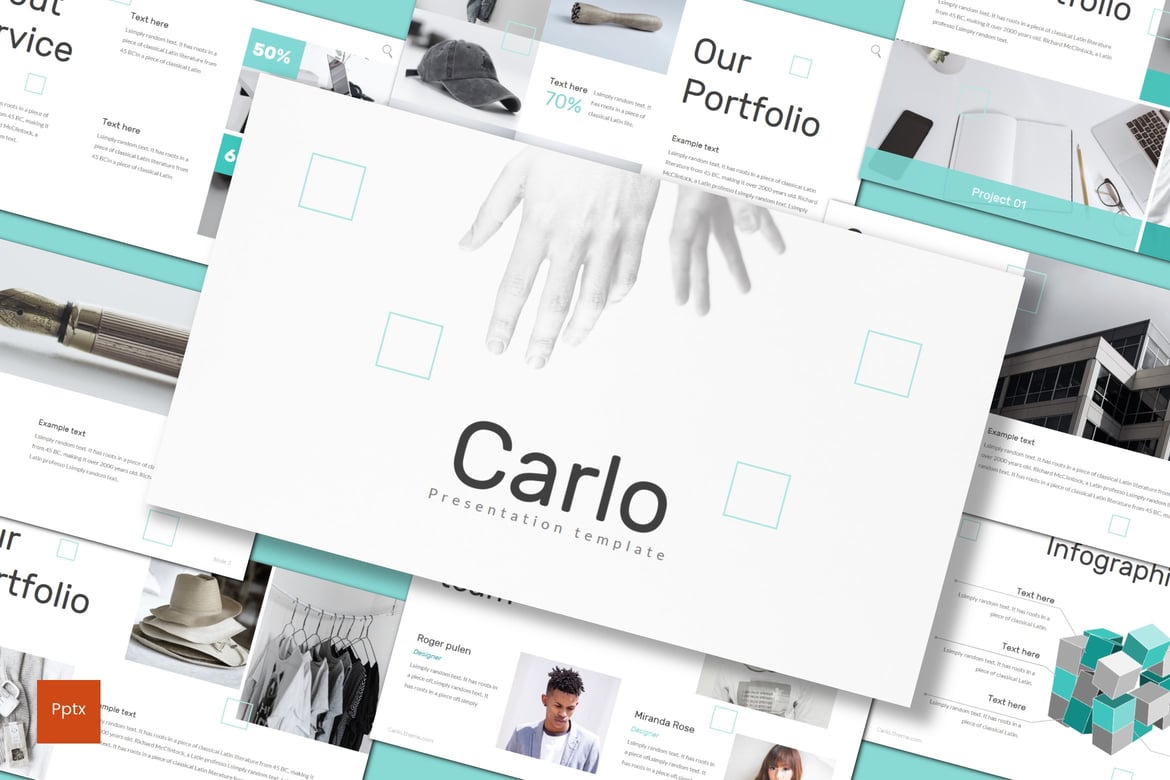 Template Presentasi Carlo - Desain Minimalis dan Kreatif