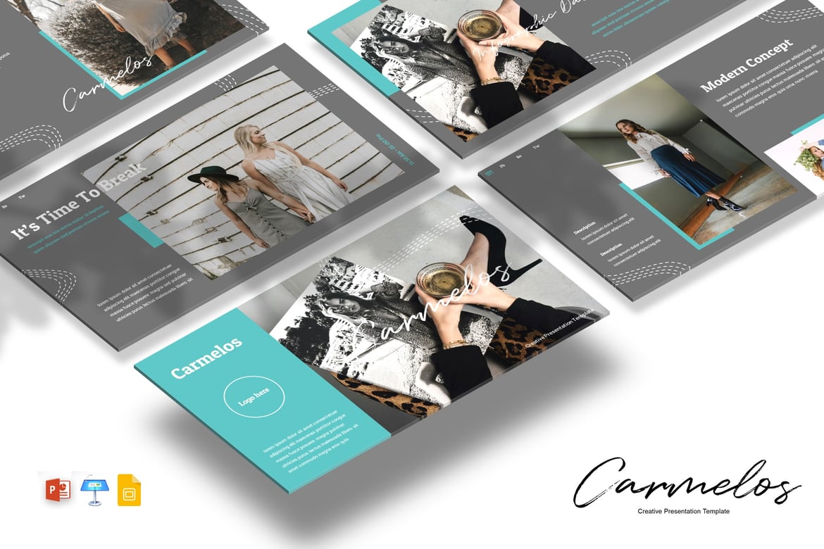 Carmelos - Template Presentasi PowerPoint, Google Slides, dan Keynote yang Elegan