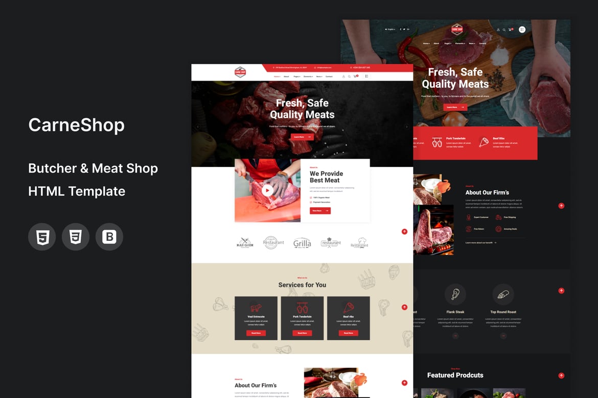 Template Website CarneShop - Solusi Terbaik untuk Toko Daging Anda
