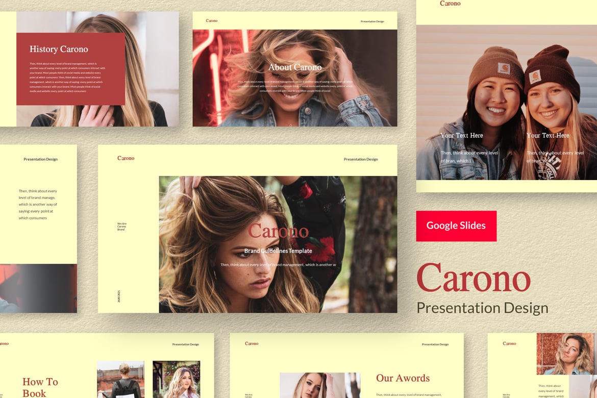 Template Presentasi PowerPoint Carono yang Elegan dan Profesional