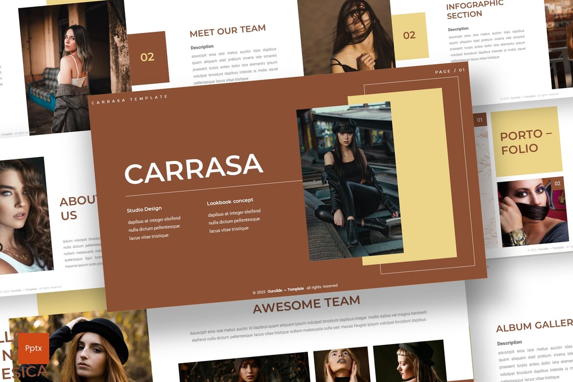 Carrasa - Template Presentasi PowerPoint Kreatif dan Minimalis