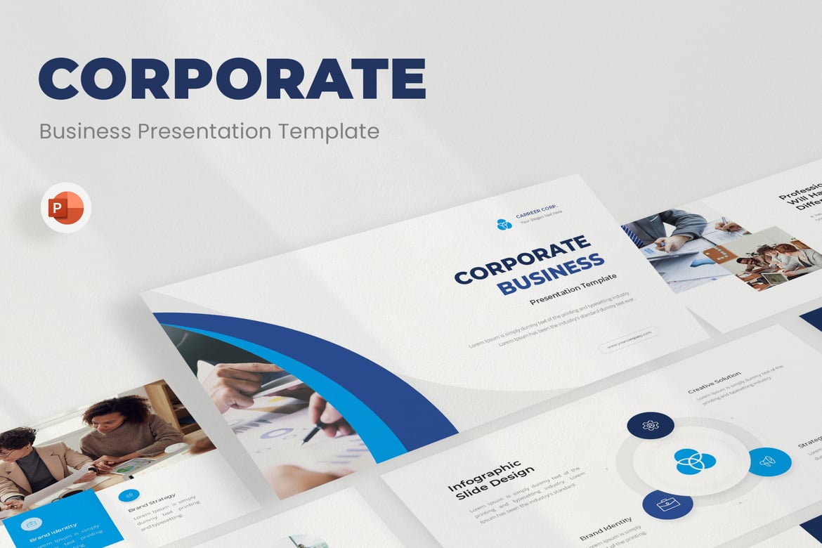 Template PowerPoint Bisnis Korporat Carreer yang Profesional dan Menarik
