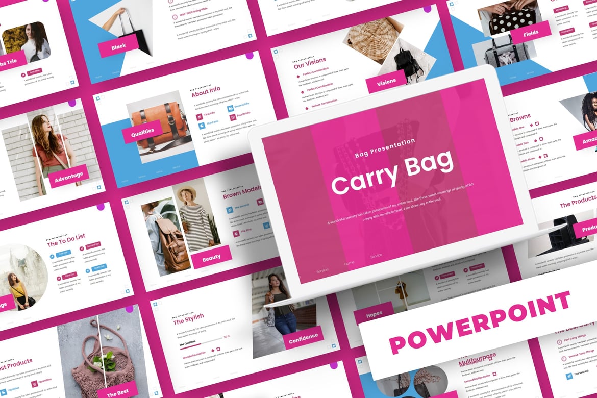 Template Powerpoint Carry Bag yang Menarik dan Serbaguna