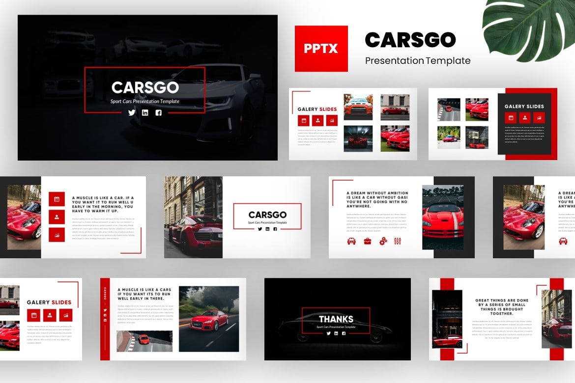 Carsgo - Template Presentasi Mobil Super yang Modern