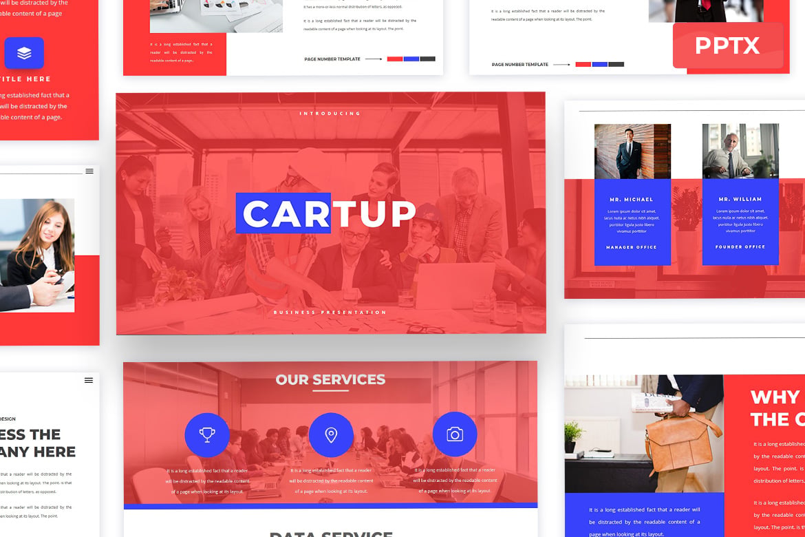 Template Presentasi PowerPoint Cartup yang Elegan dan Modern