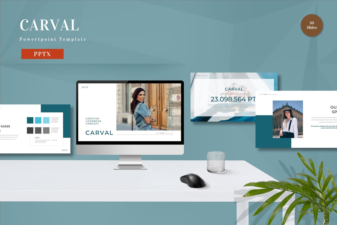 Carval - Template Presentasi PowerPoint yang Menarik
