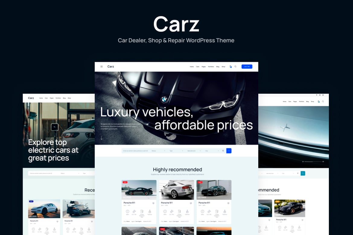 Tema WordPress Otomotif Terbaik untuk Dealer dan Bengkel Mobil