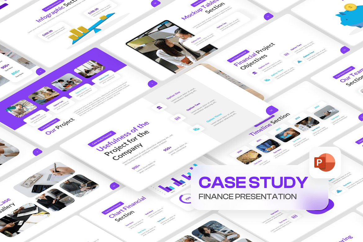 Template PowerPoint Studi Kasus Keuangan yang Profesional dan Menarik
