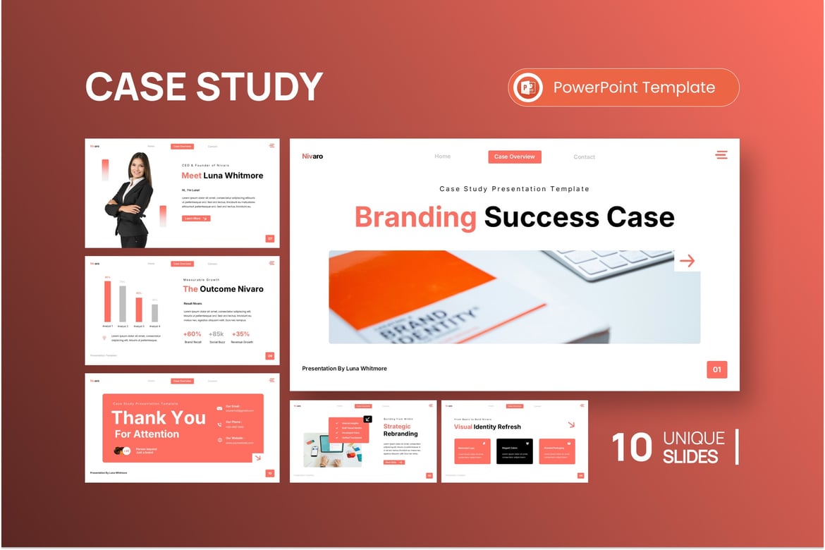 Template Presentasi PowerPoint untuk Studi Kasus yang Menarik