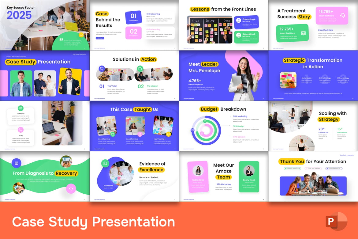 Template PowerPoint Studi Kasus yang Menarik dan Profesional