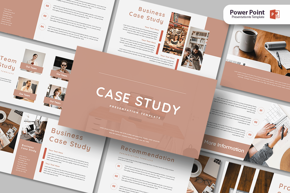 Template Presentasi PowerPoint Studi Kasus yang Menarik