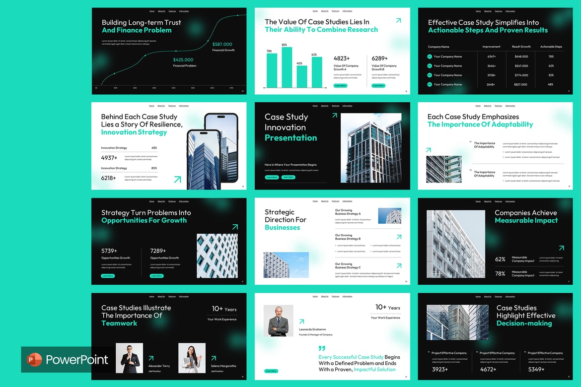 Template Presentasi Case Study yang Modern dan Profesional