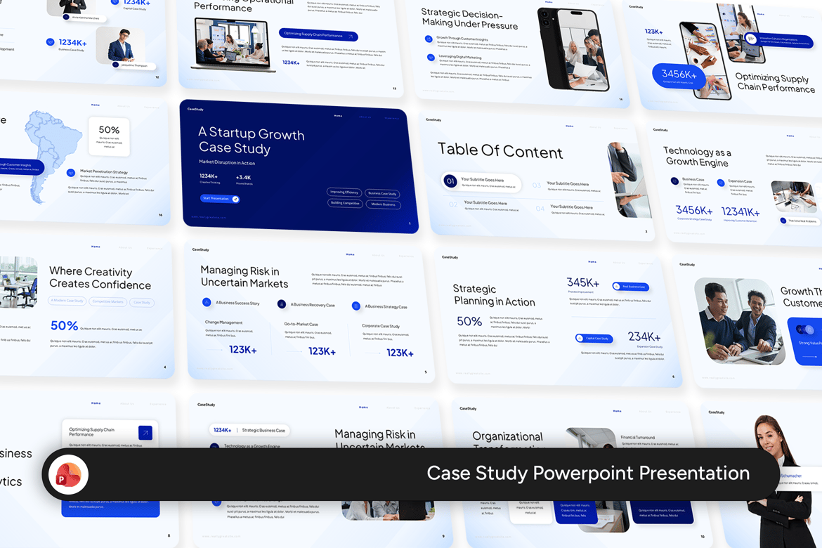 Template PowerPoint Studi Kasus yang Profesional dan Fleksibel