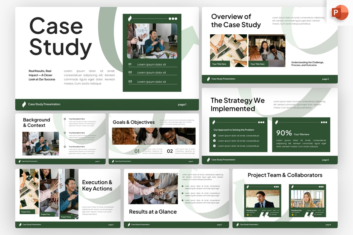 Template Presentasi PowerPoint Studi Kasus yang Menarik