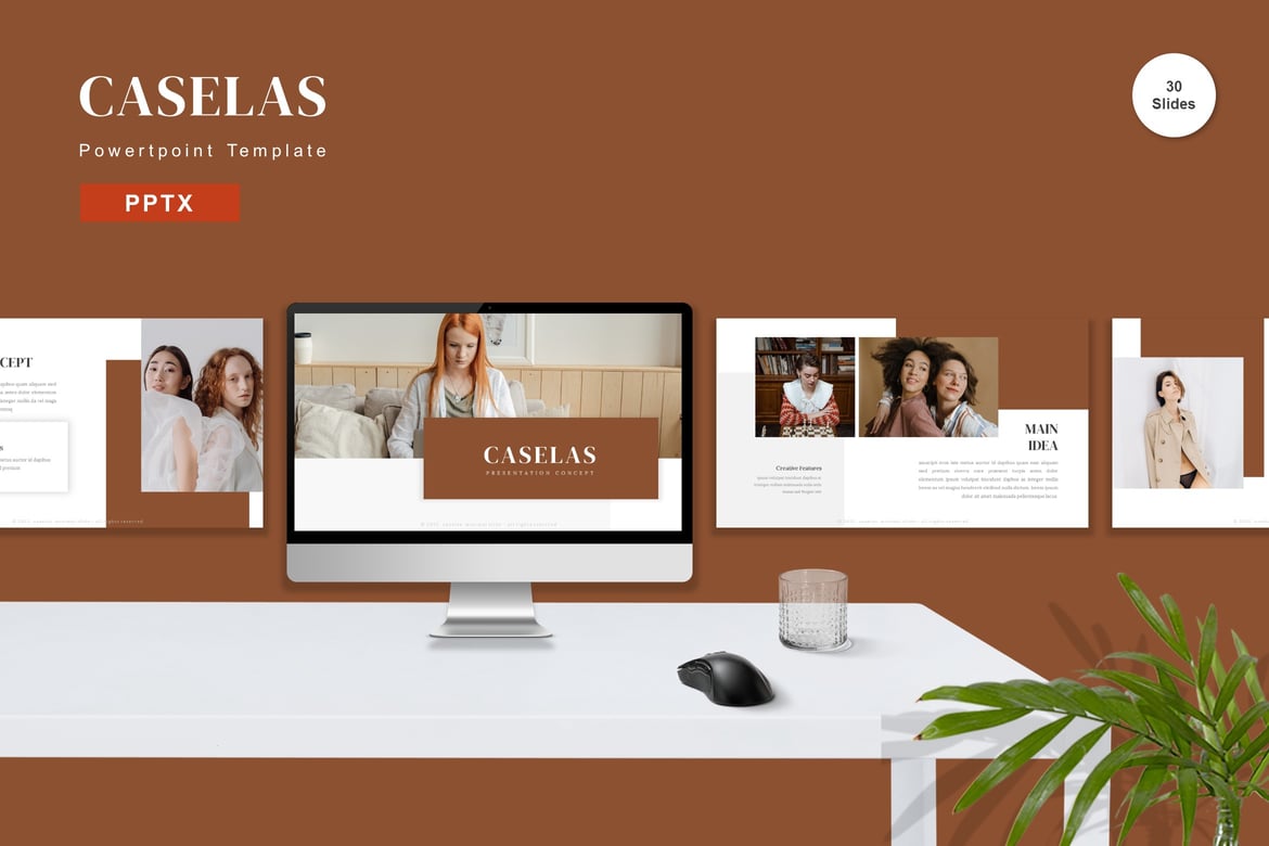 Template PowerPoint Caselas - Solusi Kreatif untuk Presentasi Anda