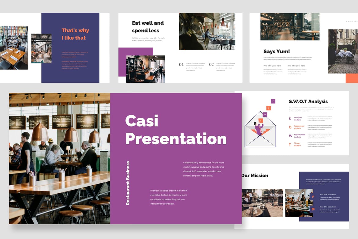Template Presentasi Powerpoint untuk Bisnis Kuliner yang Menarik