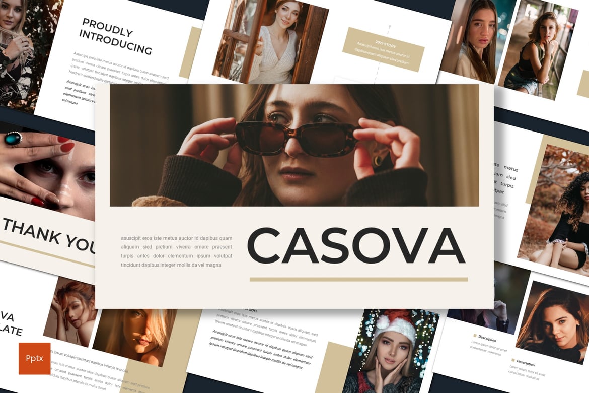 Casova - Template Presentasi Powerpoint Minimalis dan Kreatif