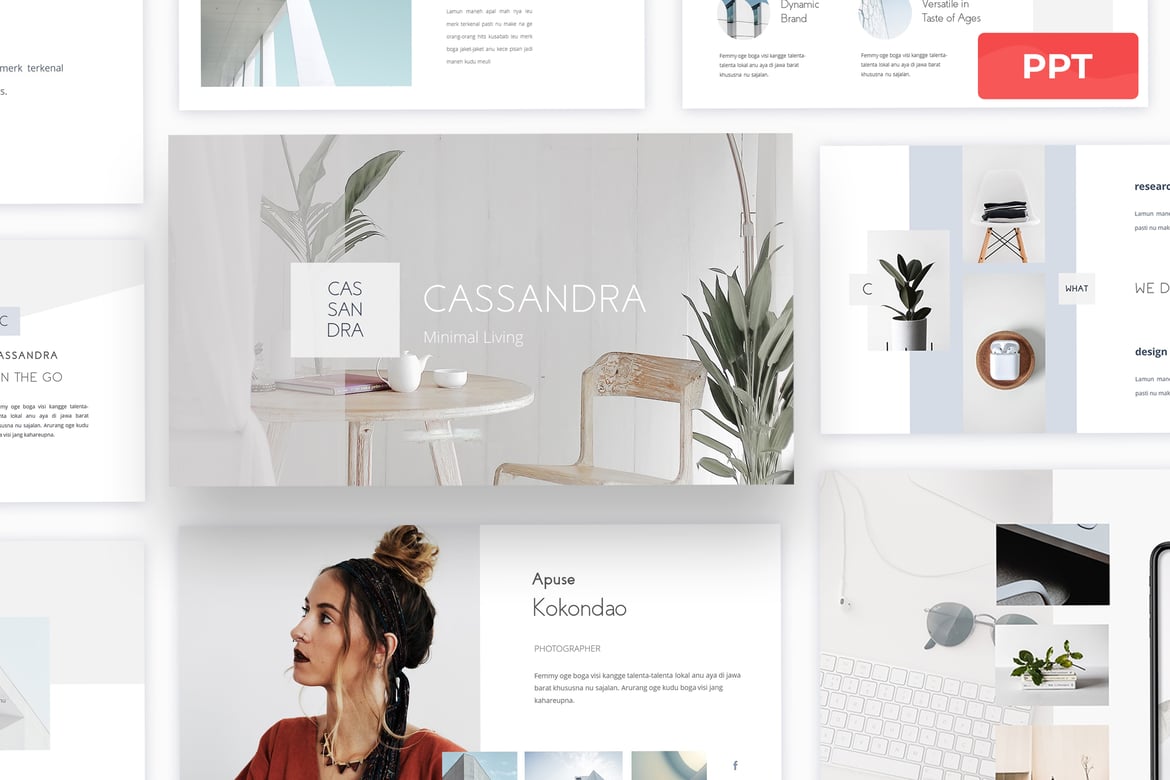 Cassandra - Template Presentasi PowerPoint Modern dan Minimalis