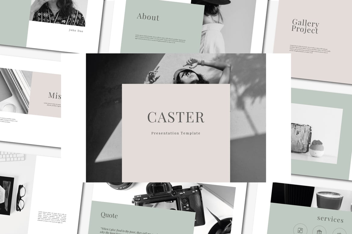 Template PowerPoint Caster - Presentasi Menarik dan Profesional