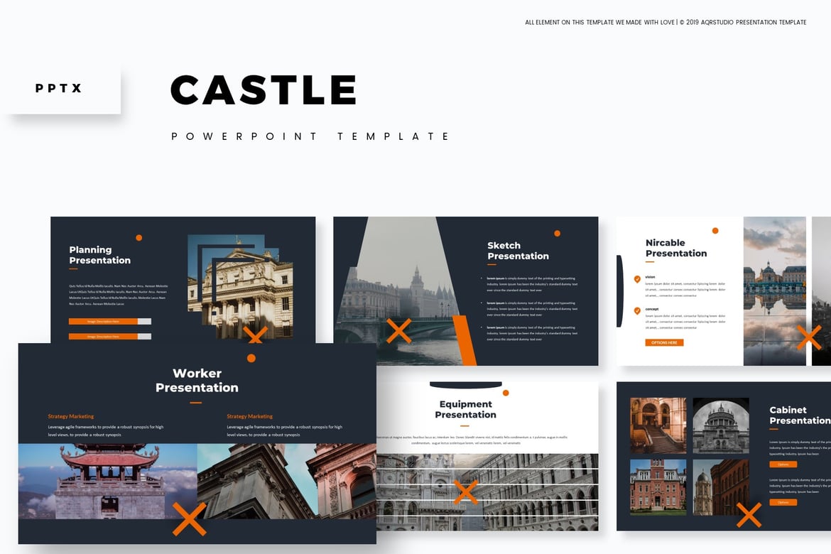 Template Presentasi PowerPoint Castle - Solusi Kreatif untuk Segala Kebutuhan