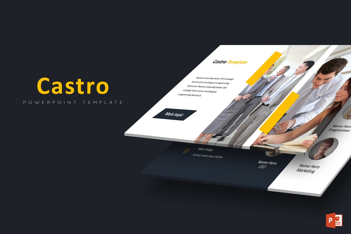 Template PowerPoint Castro - Solusi Presentasi Kreatif Anda