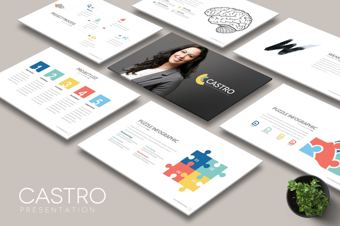 Template PowerPoint CASTRO - Presentasi Kreatif dan Profesional