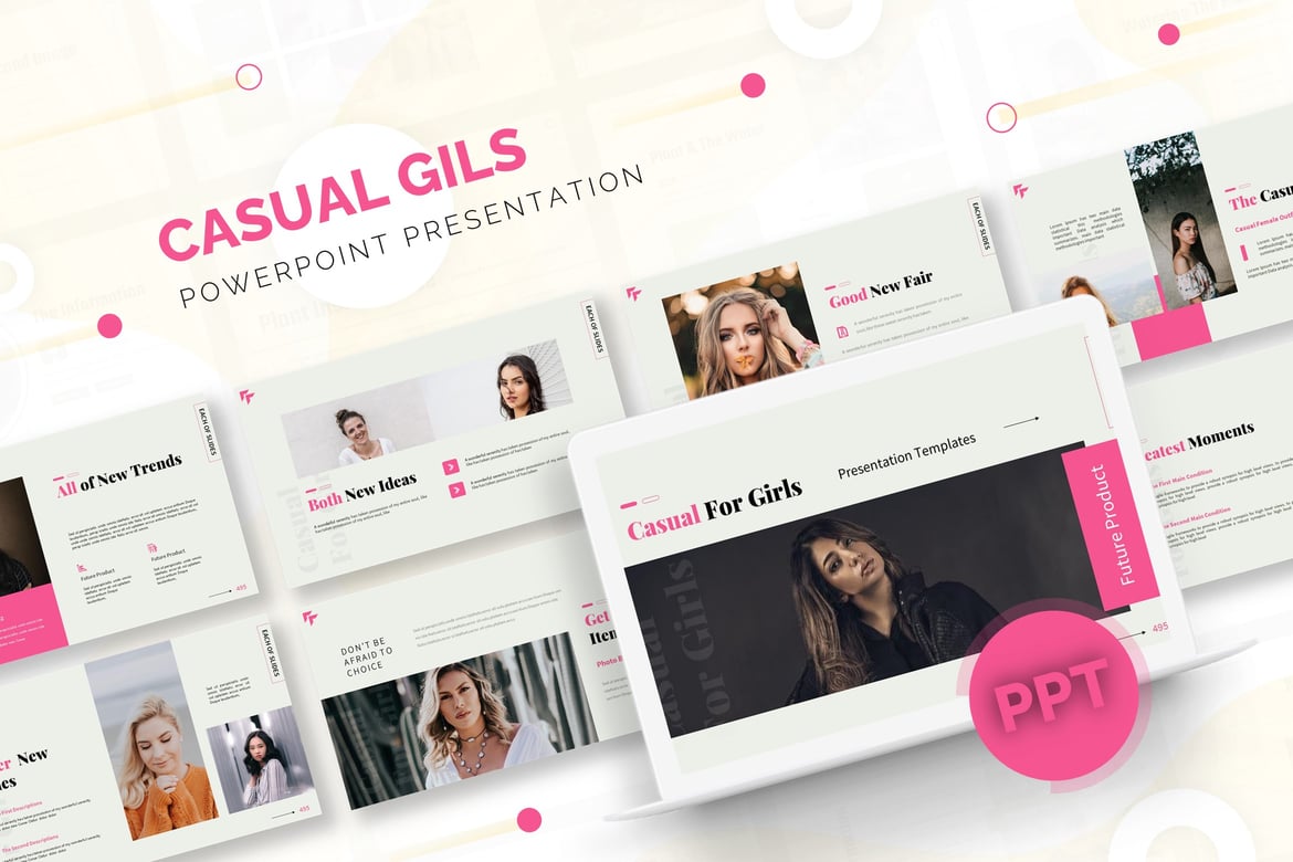 Template Presentasi Powerpoint Kasual untuk Perempuan