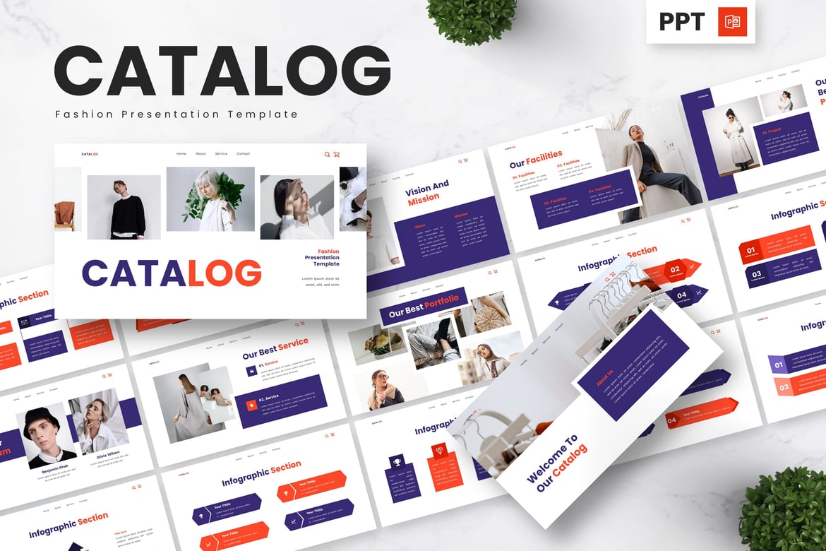 Template Presentasi Fashion yang Elegan untuk Powerpoint