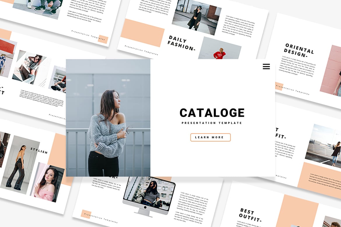 Template Presentasi PowerPoint Cataloge yang Modern dan Kreatif