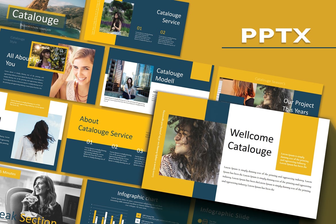 Template Presentasi PowerPoint CATALOUGE yang Modern dan Kreatif