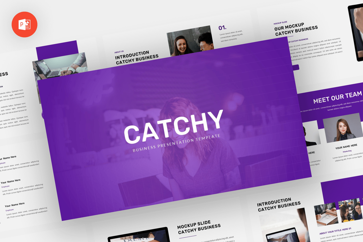 Template Presentasi Bisnis Catchy yang Menarik