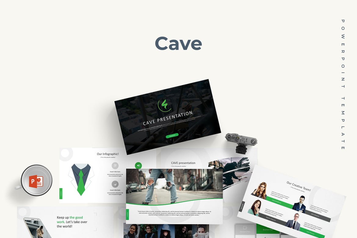 Template PowerPoint Cave - Solusi Presentasi Menarik dan Profesional