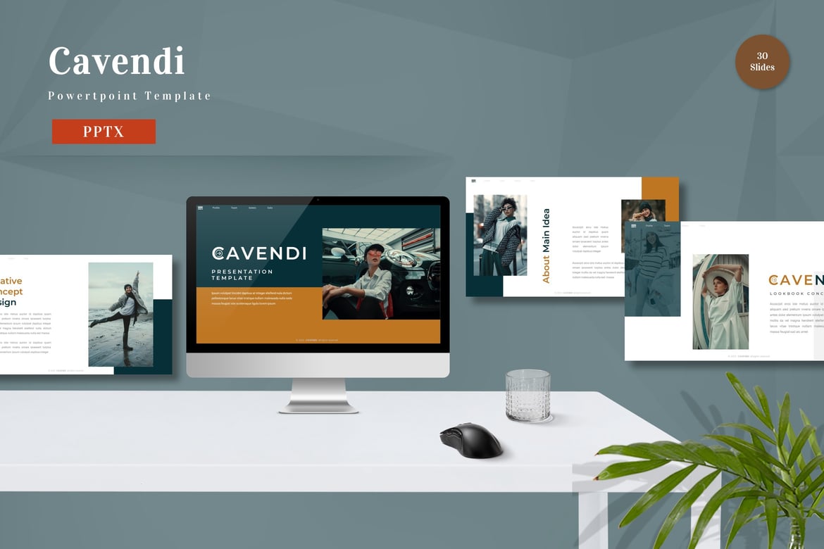 Cavendi - Template PowerPoint Menarik dan Profesional