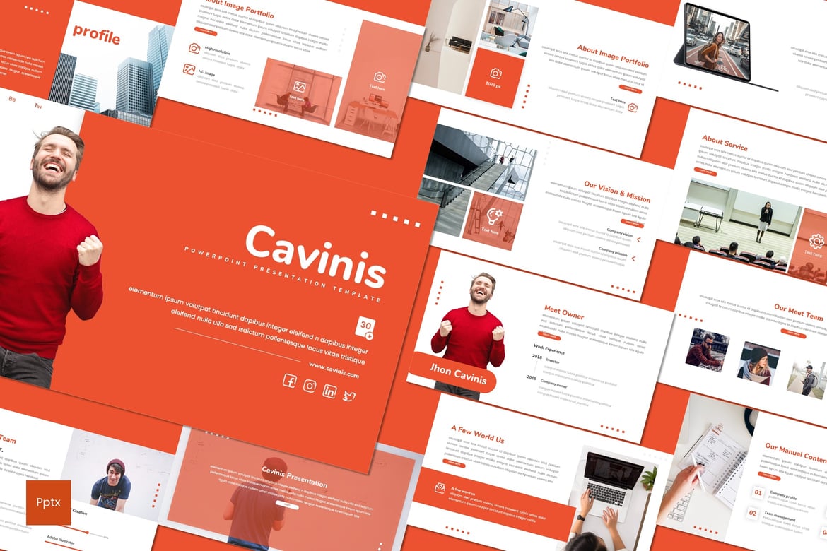 Cavinis - Template PowerPoint Profesional untuk Presentasi Bisnis