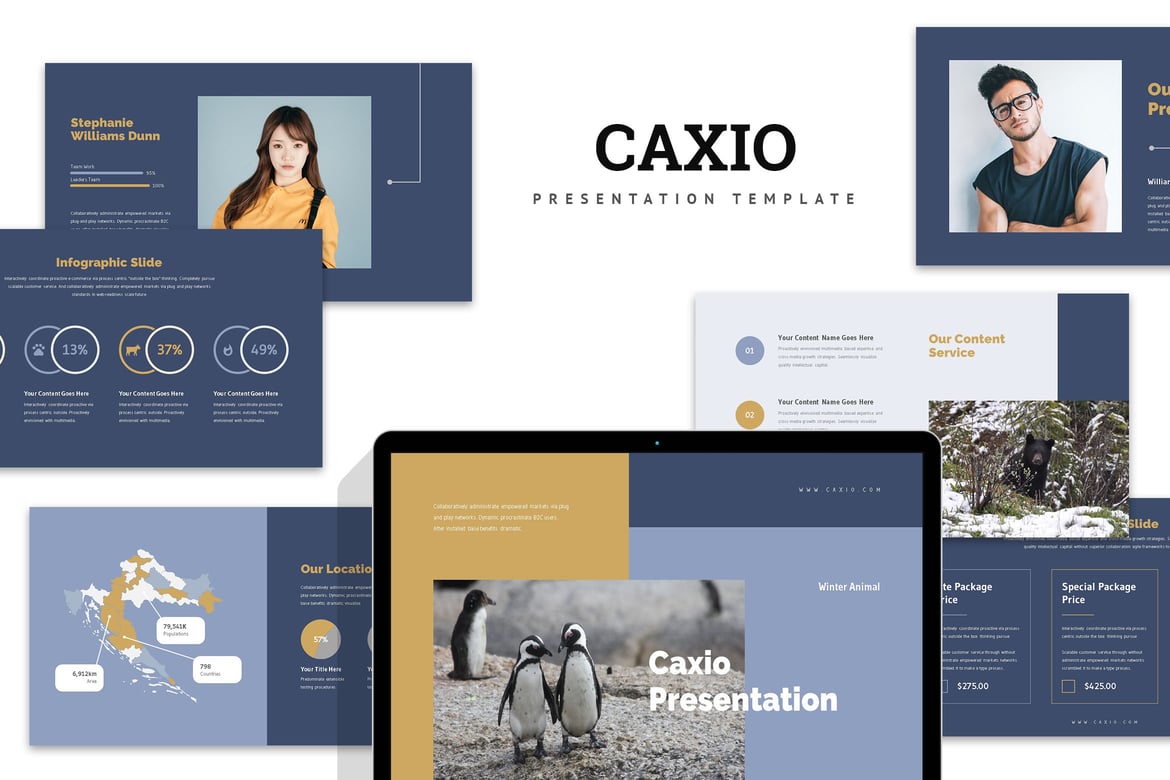 Caxio: Template Presentasi Satwa Liar yang Menarik