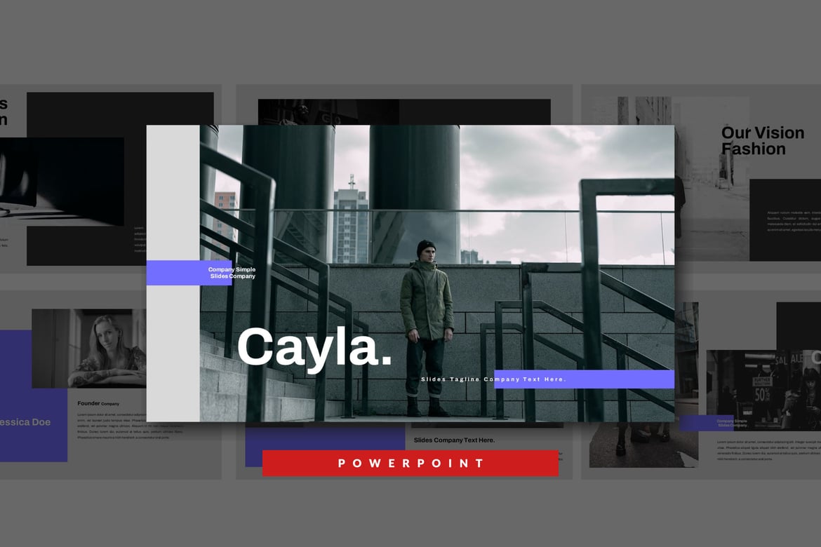 Template Presentasi PowerPoint Cayla yang Menarik dan Profesional
