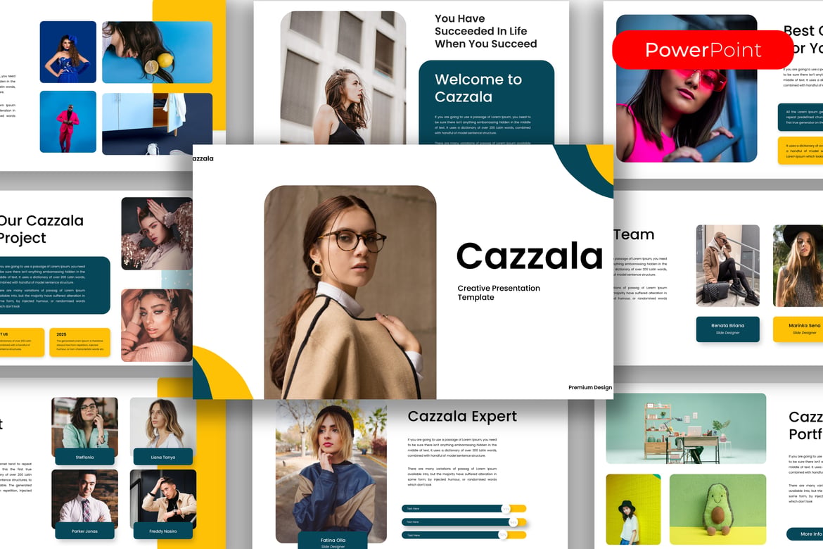 Cazzala – Template PowerPoint Bisnis yang Menarik