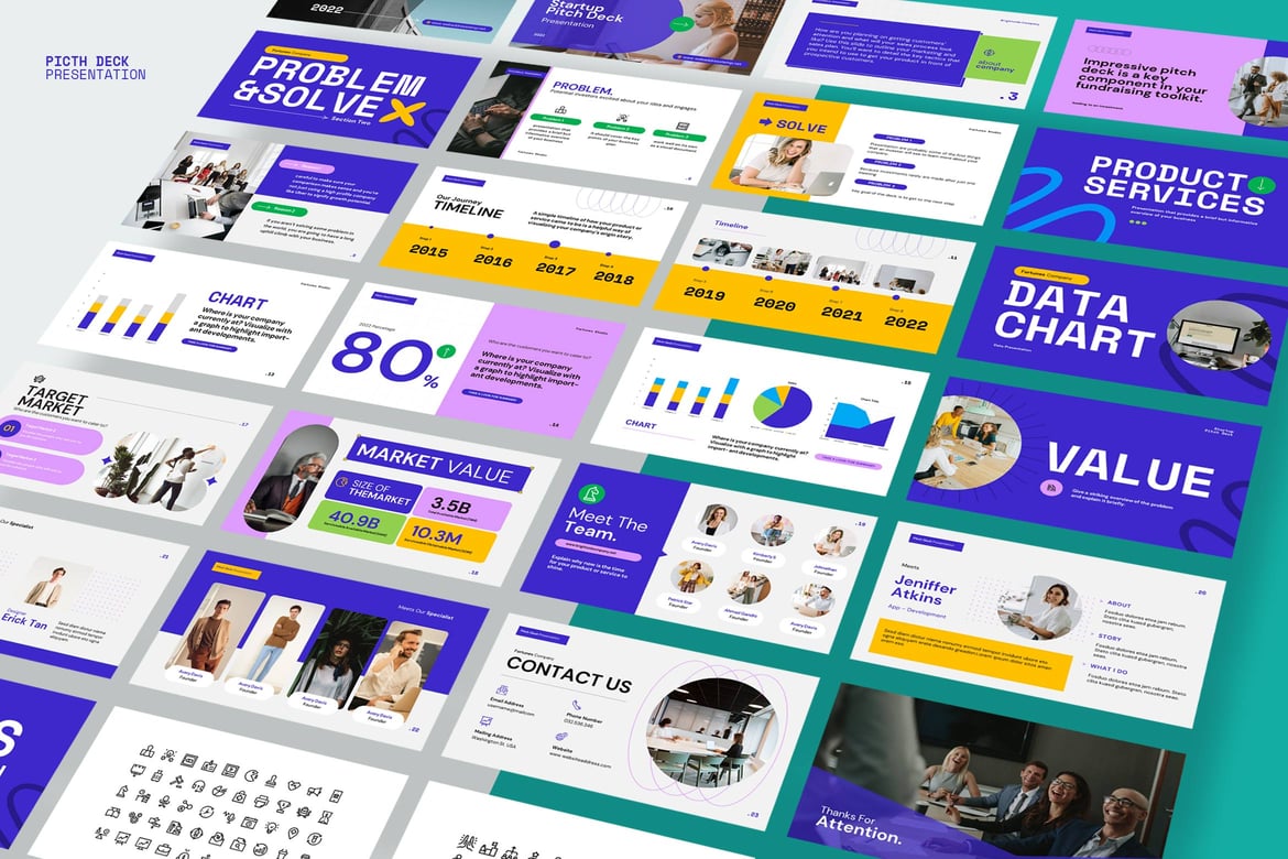Template PowerPoint Pitch Deck yang Menarik dan Profesional