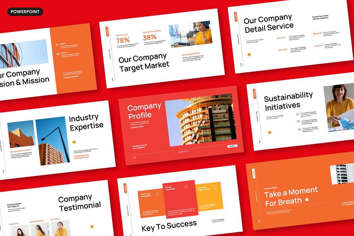 Template Presentasi PowerPoint Simple Pitch Deck yang Menarik